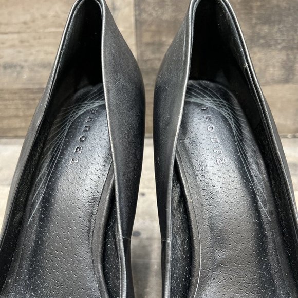 Trouvé Black Leather Platform Pumps Heels Size 8 M GREAT! - Picture 3 of 8